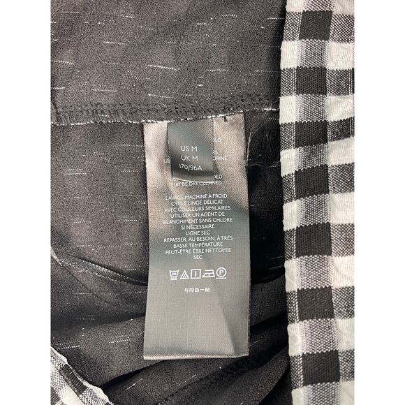 Maeve Anthropologie Black & White Gingham Check Jumpsuit Size M - Picture 8 of 11